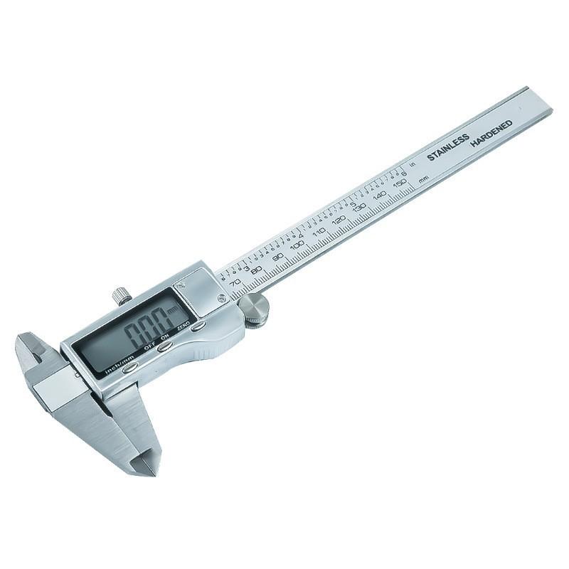Chân trượt 150mm, trượt bằng thép không gỉ kỹ thuật số với màn hình LCD lớn, đo đường kính, tầm cỡ độ sâu, để đo lường ngành công nghiệp trong nước