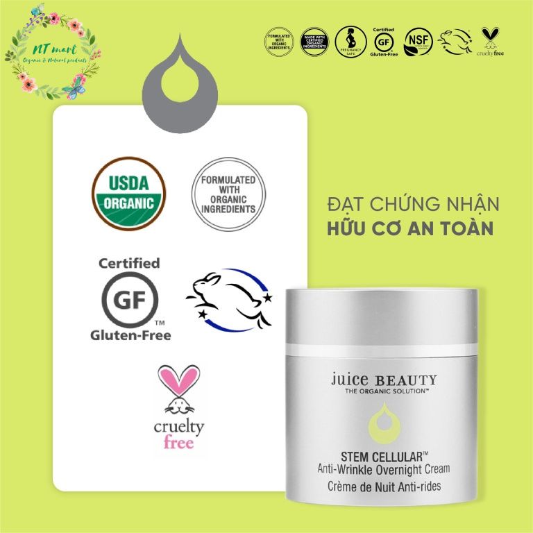 JUICE BEAUTY - Kem Dưỡng Chống Lão Hóa Sâu Ban Đêm Juice Beauty Stem Cellular Anti-Wrinkle Overnight 50ml