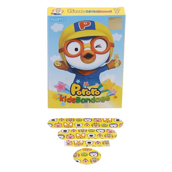 Băng Keo Cá Nhân Hoạt Hình Pororo Nhiều Kích Cỡ 4 Size Young Chemical