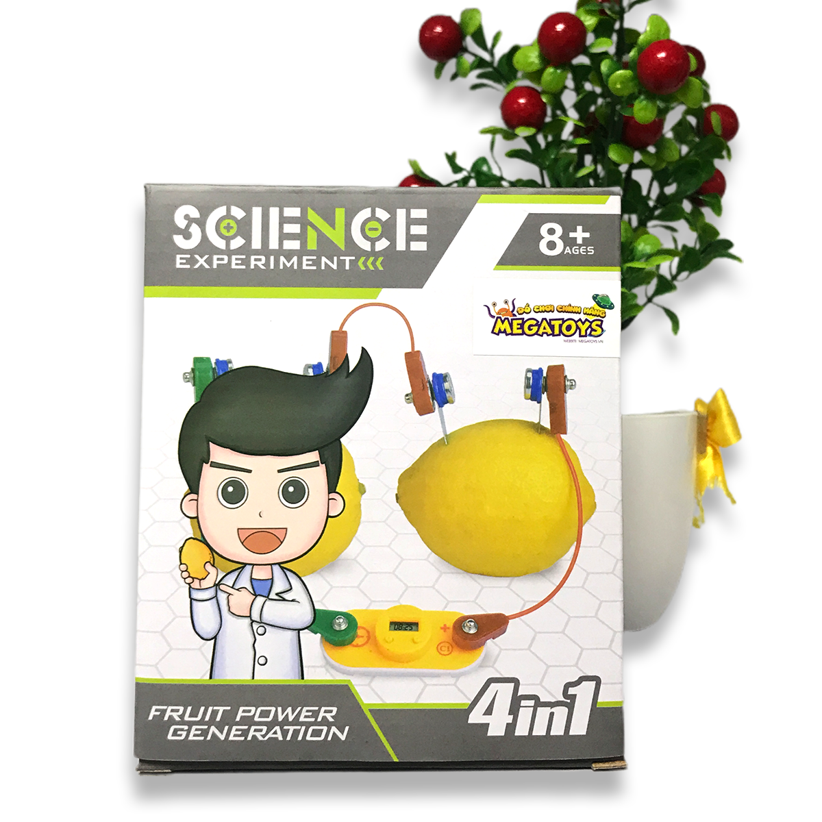 Đồ Chơi Giáo Dục STEM 360 - Science Experiment Fruit Power Generation 4 In 1 - Tìm Hiểu Về 4 Cách Tạo Ra Điện Bằng Trái Cây