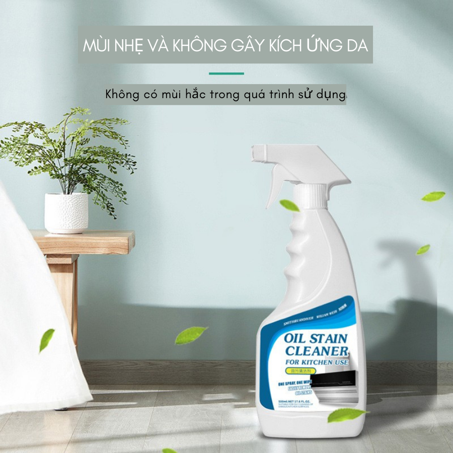 Chai xịt tẩy dầu mỡ bám bẩn nặng William Weir cao cấp, làm sạch bếp gas, máy hút mùi, tường bếp, mui xe, tường gạch