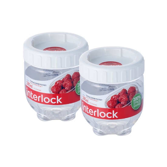 Bộ 2 Hộp đựng thực phẩm Interlock Lock&amp;Lock INL202S2 (280ml) - Hàng chính hãng