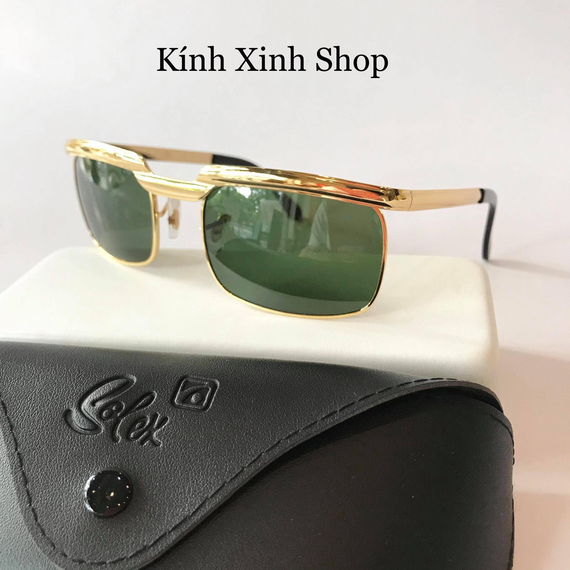 Kính mát, Kính râm Solex 14K Tròng Thủy Tinh Fullbox Phụ Kiện - Có thể đi Ngày và Đêm