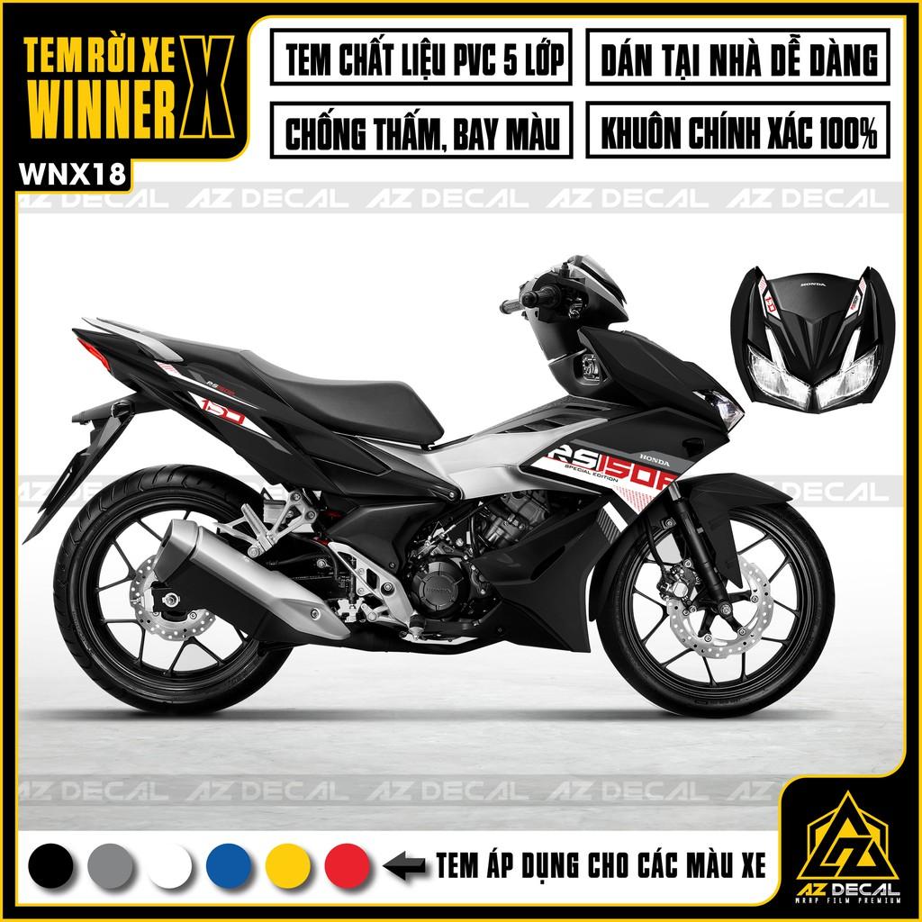 Tem Rời Xe Winner X Mẫu RS150R Cá Tính | WNX18 | Decal Chế Xe Máy Chất Liệu PVC Cao Cấp