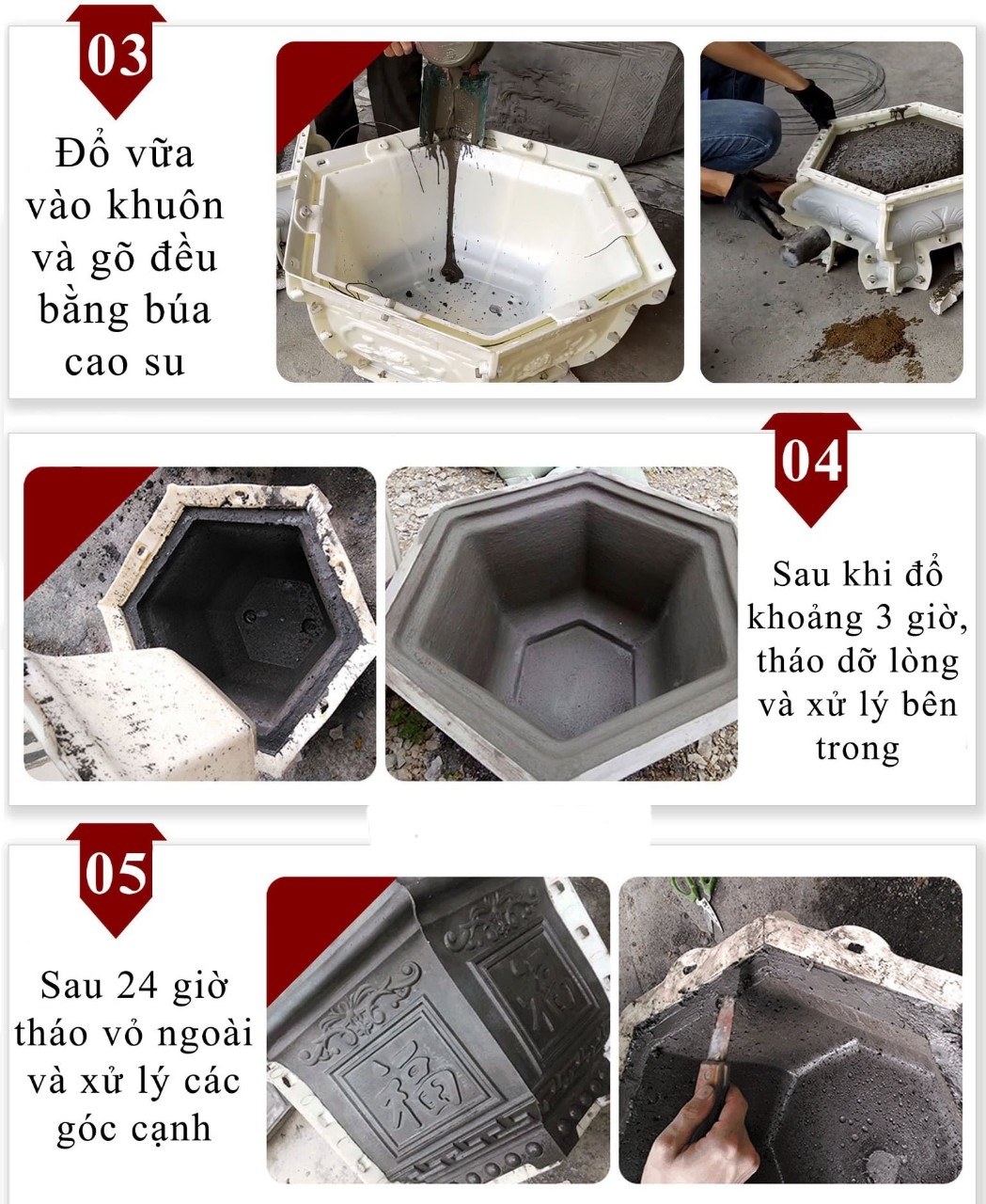Khuôn đúc chậu cảnh tròn 35