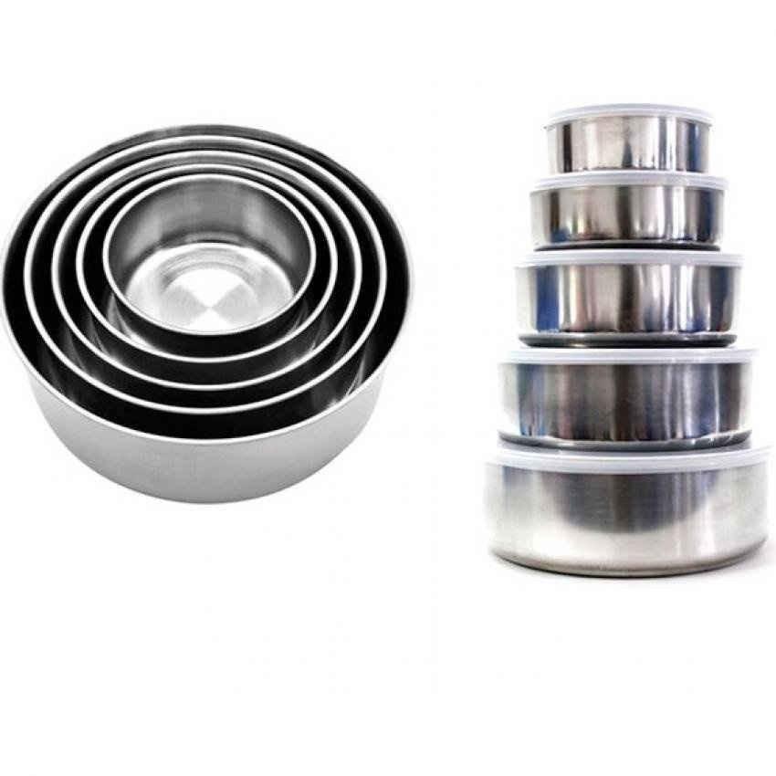 Bộ Thố 5 Cái Inox Có Nắp Đậy Tiện Dụng protect-HH100