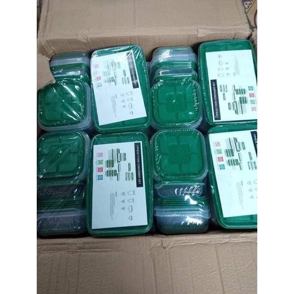 Bộ hộp đựng thực phẩm 17 món - Set 17 hộp nhựa tủ lạnh cao cấp bảo quản đồ ăn
