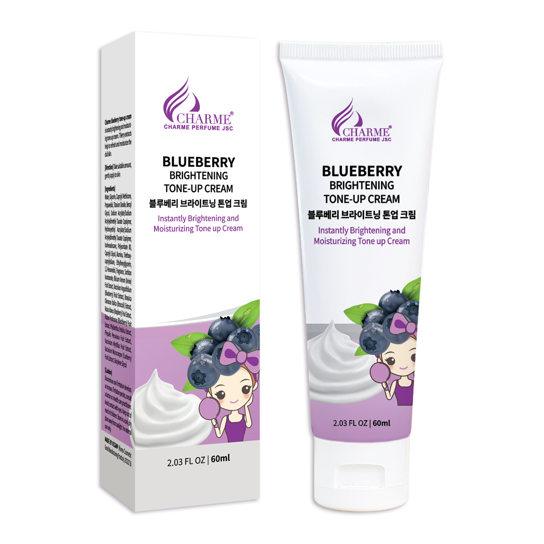 Kem dưỡng da mặt, Charme Blueberry Brightening, Tone-Up Cream, dưỡng sáng, nâng tone tự nhiên, 60ml