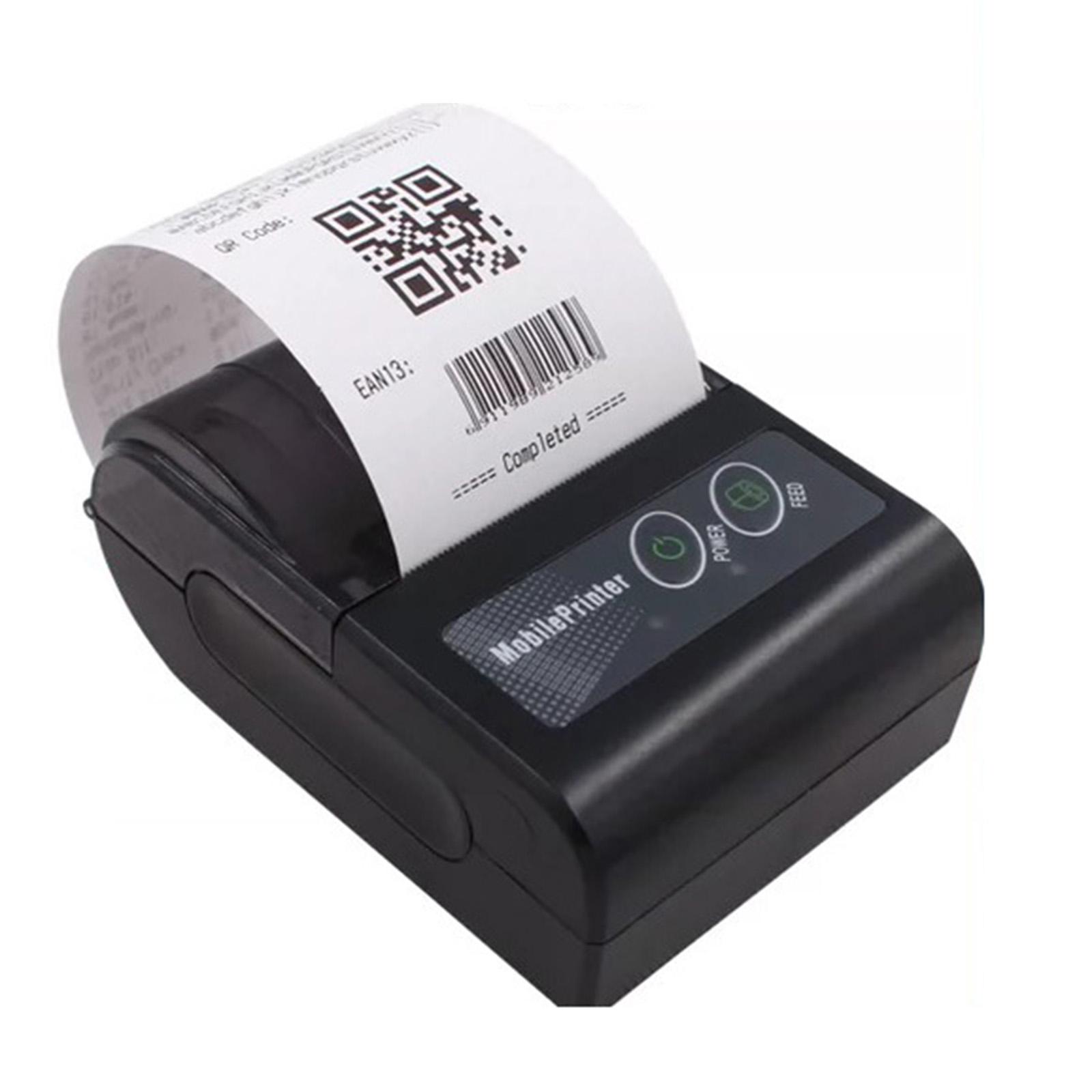Black Bluetooth Printer Bill Thermal Receipt Printer Paper for IOS New