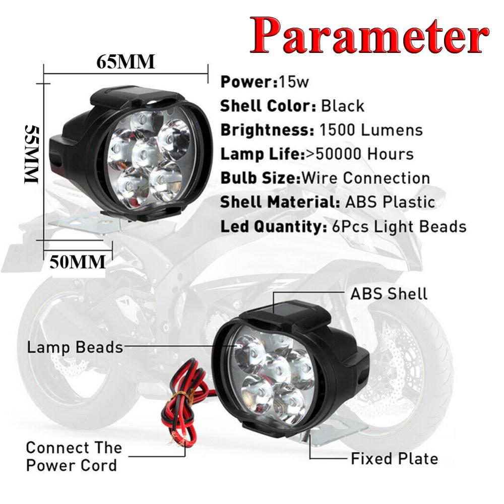 Đèn Pha 6 Bóng Led Cho Xe Máy/Xe Điện