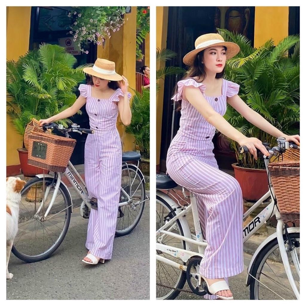 Set bộ quần và áo tay cánh tiên xinh xắn - nhiều size, form dáng chuẩn thích hợp mặc dạo phố, du lịch đẹp