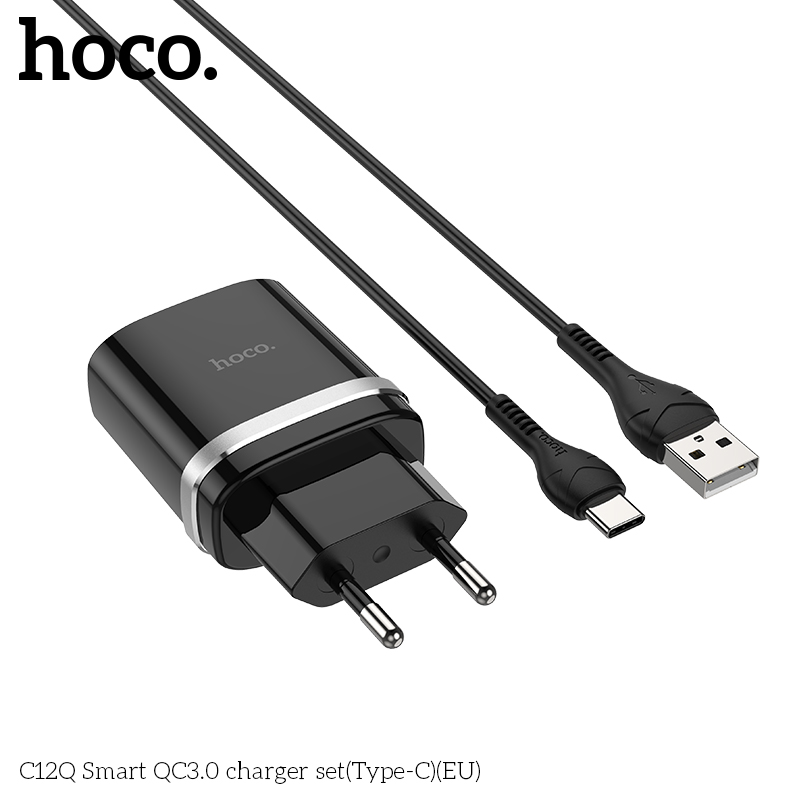 Hình ảnh Bộ sạc nhanh Hoco C12Q 18W Type-c Smart hỗ trợ QC3.0 - Hàng chính hãng