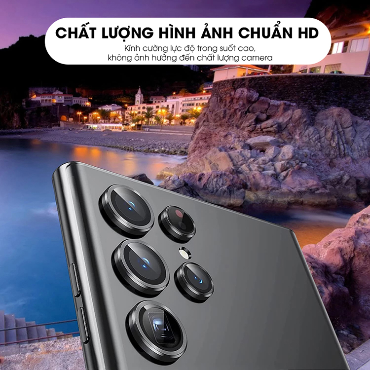 Ống Kính Cường Lực Camera Bảo Vệ Toàn Diện Dành Cho Samsung Galaxy S22 / S22+ / S22 Ultra Bảo Vệ Toàn Bộ Viền Mắt Cam Hàng Chính Hãng - Handtown