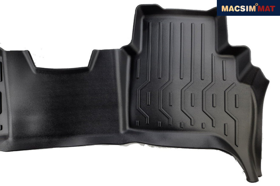 Thảm lót sàn xe ô tô dành cho Mercedes G500 2018 Nhãn hiệu Macsim chất liệu nhựa TPV cao cấp màu đen(FDW-130)