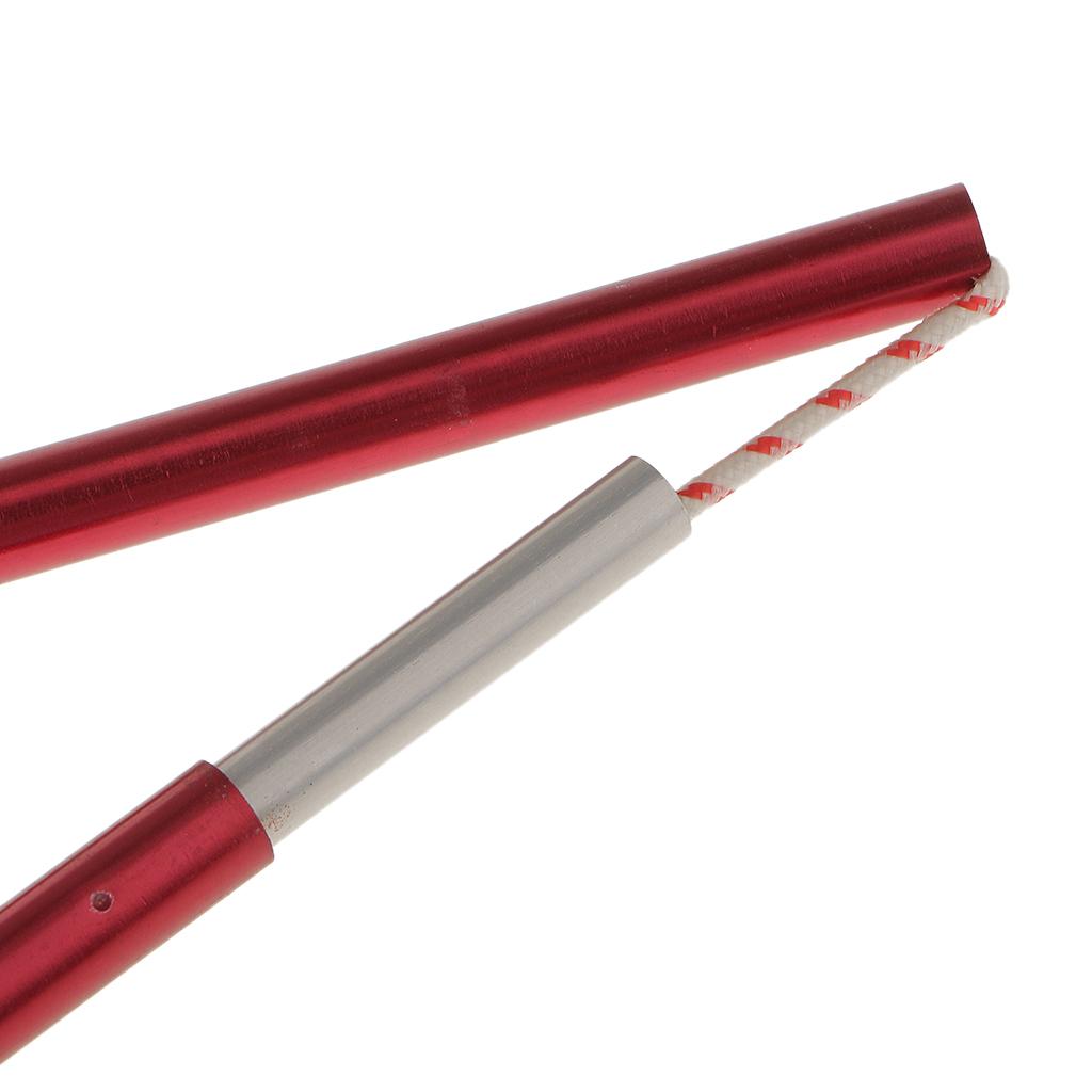 2xBackpacking Awning Tent Poles Bar Travel Camping Dark Red Φ9.5 Mm 420 Cm