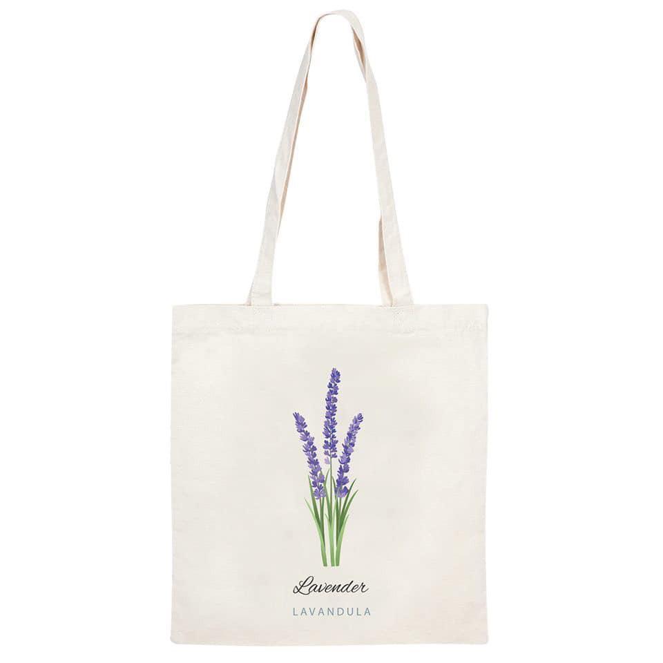 Túi canvas, tote vải hoa lavender GADY' shop