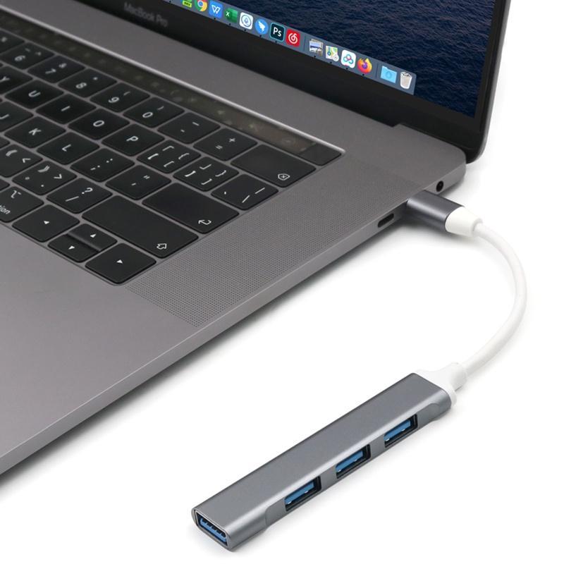 Đầu chuyển đổi đa năng USB C HUB Type C sang 3X USB 2.0 + USB 3.0 4 cho Laptop máy tính điện thoại