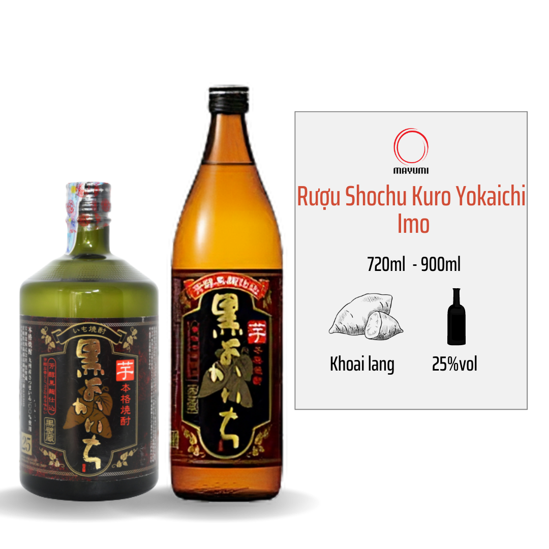 Rượu Shochu Kuro Yokaichi Imo 25
