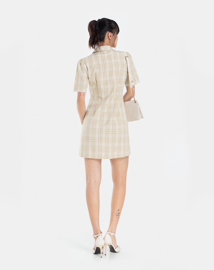 Đầm Ngắn Thời Trang JUNO Nút Trước JNDNG003