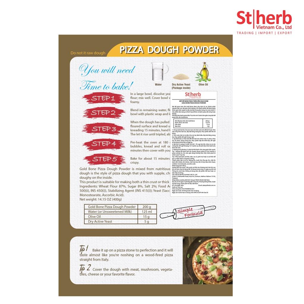 BỘT ĐẾ BÁNH PIZZA TRỘN SẴN GOLD BONE 400G