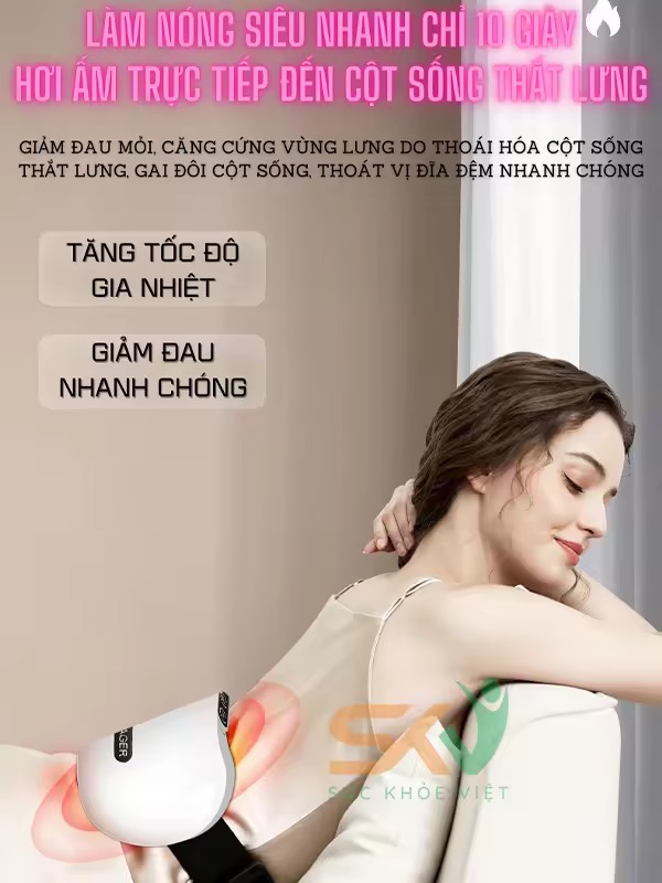 Đai Massage Bụng Hỗ Trợ tan Mỡ Bụng, Xoa Bóp Cùng Lúc Làm Nóng, Mát Xa Cổ Vai Lưng Đùi  Megou TY-308 BH 1 Năm - Podi92