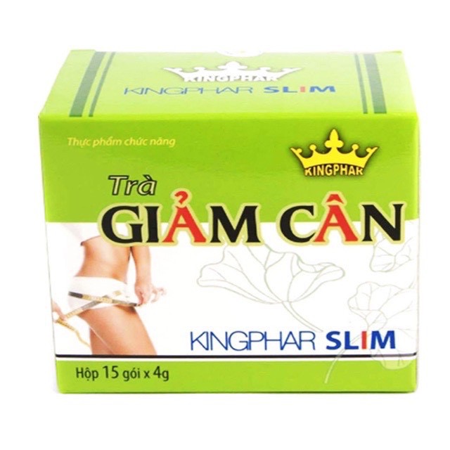 Trà  Hỗ trợ Giảm kg - Kingphar Slim, hộp 15 gói x4g, giúp kiểm soát cân nặng