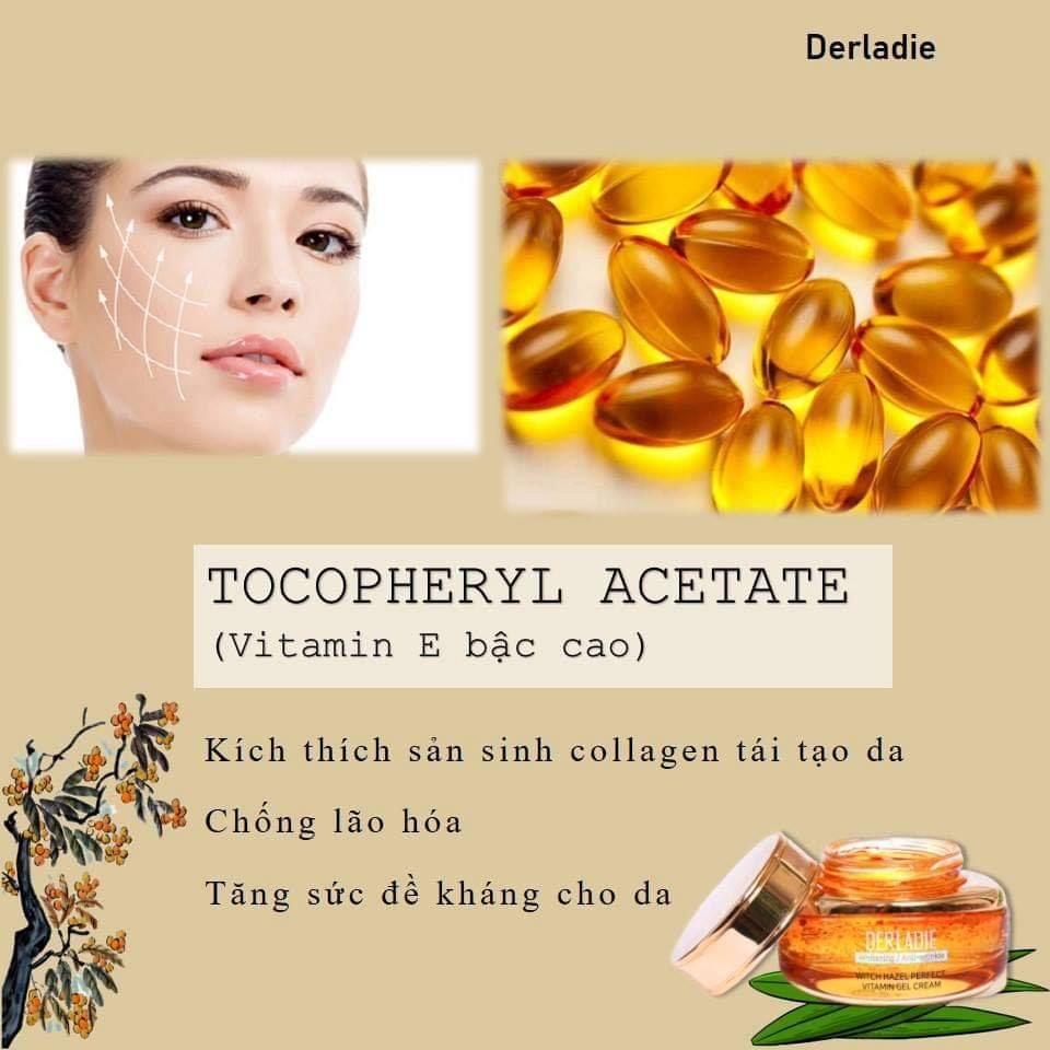 Combo Nước Hoa Hồng + Kem dưỡng ẩm cho da mụn Derladie Witch Hazel Perfect Vitamin