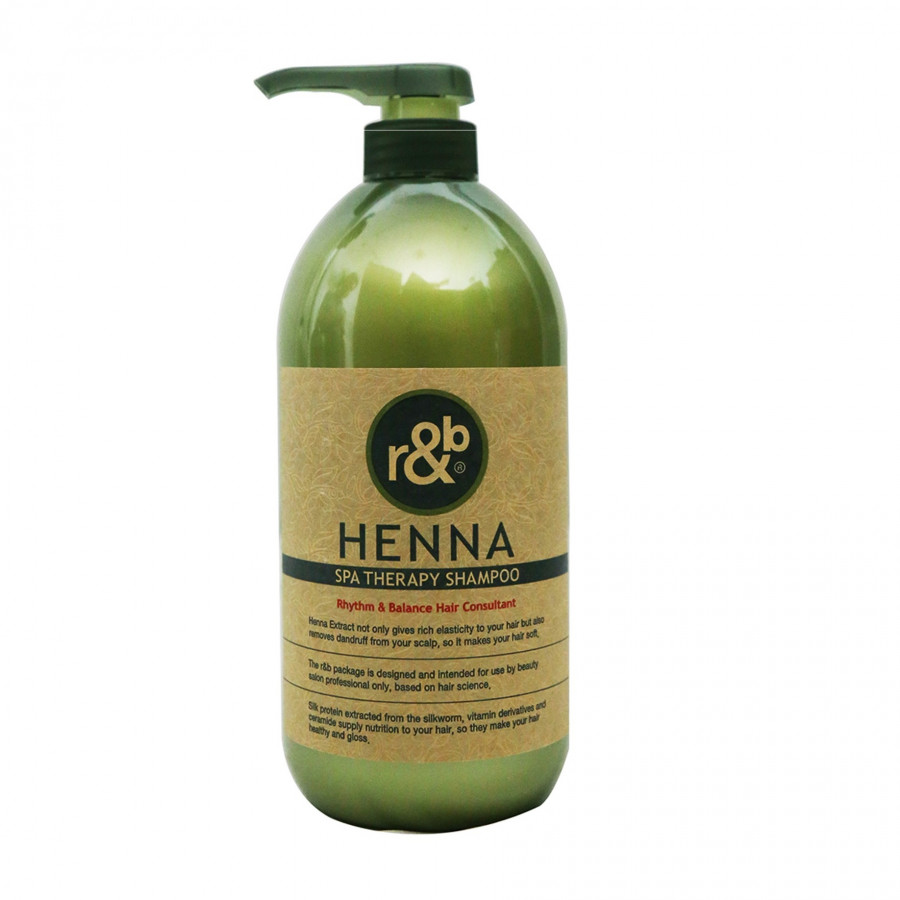 Dầu gội thảo dược giảm rụng tóc dưỡng tóc bóng khỏe phục hồi tóc kích thích mọc tóc nhanh R&amp;B Henna Spa Shampoo, HQ 1000ml