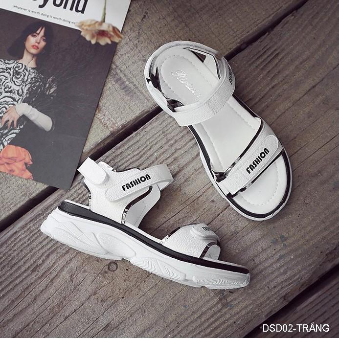 Giày Dép Nữ SANDAL Fashion quai ngang dán, đế cao tôn dáng DSD02