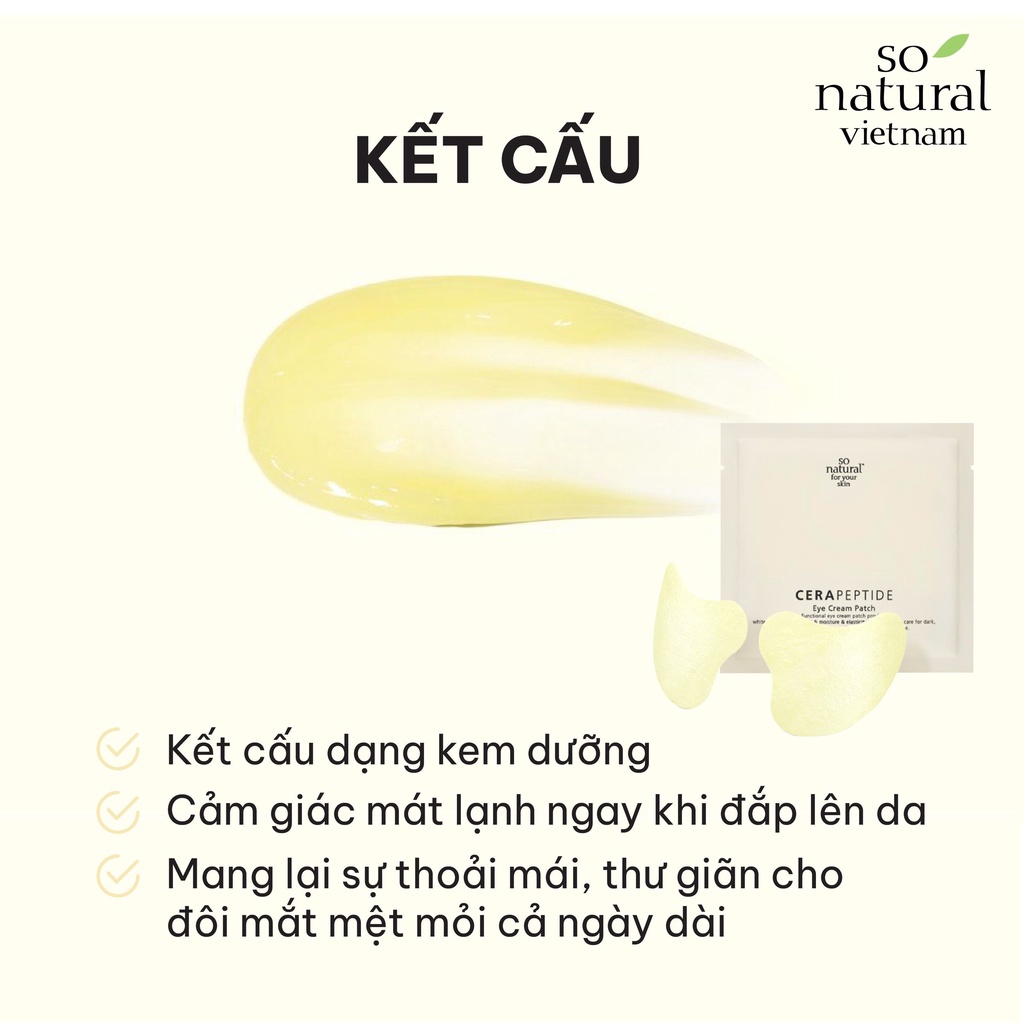 Mặt Nạ Mắt Chống Lão Hóa Làm Đầy Rãnh Nhăn Phức Hợp Peptide - Bakuchiol So Natural