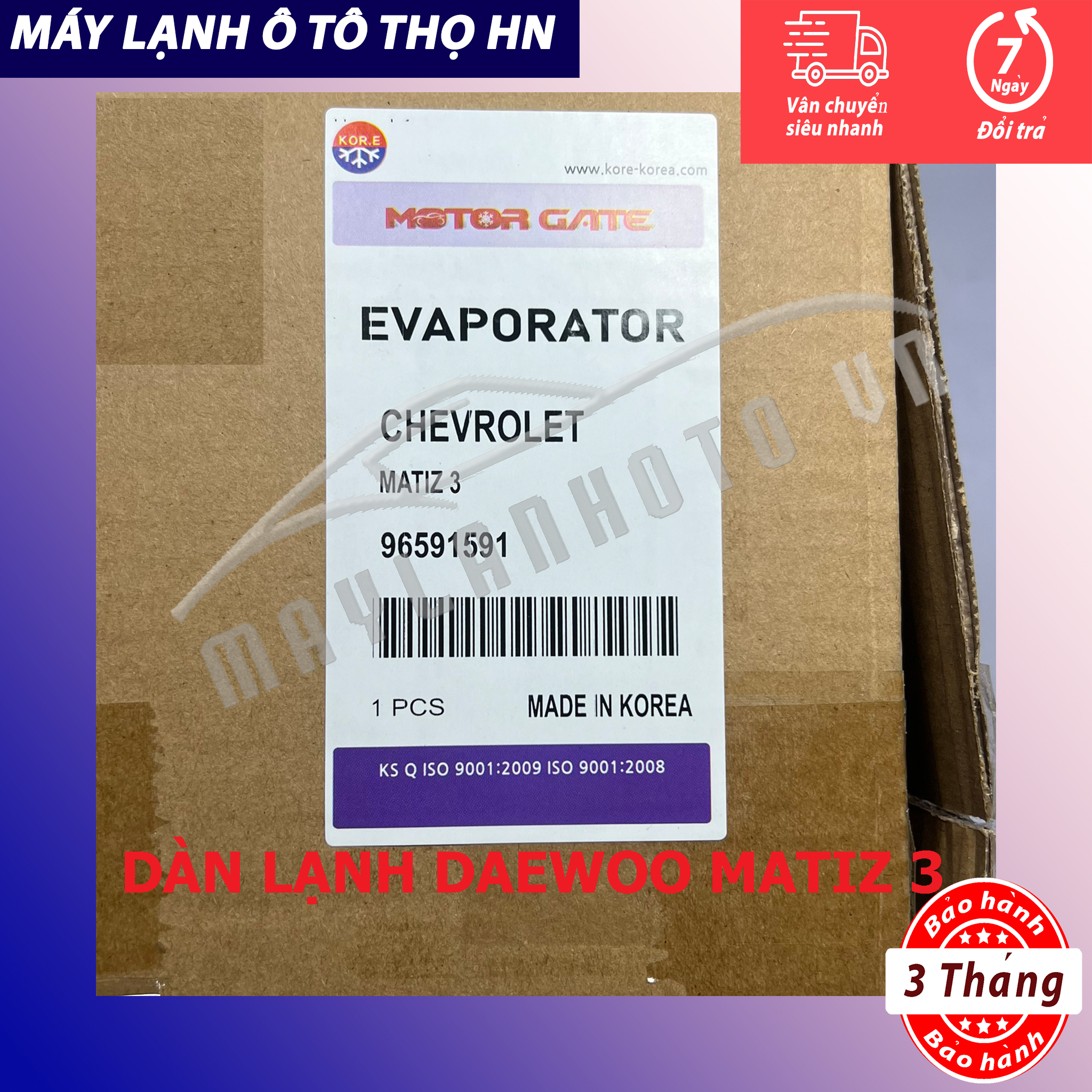 Dàn lạnh DW Matiz 3 - Chevrolet Spark 2006 2007 2008 2009 2010 hàng xịn Hàn Quốc 06 07 08 09 10