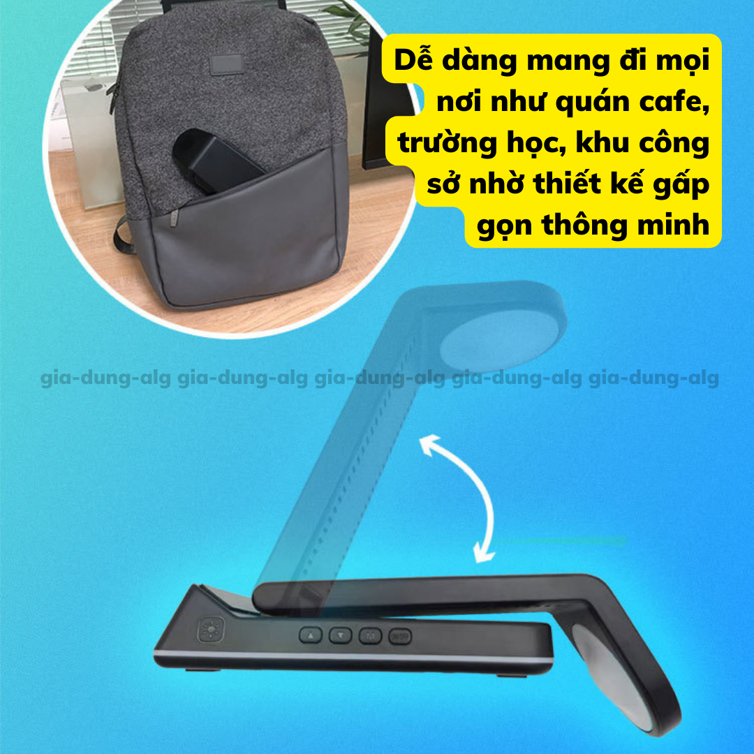 Đế Sạc Không Dây 15W 5 in 1 dành cho 1phone Android - Đế sạc nhanh không dây kiêm đồng hồ báo thức và đèn ngủ