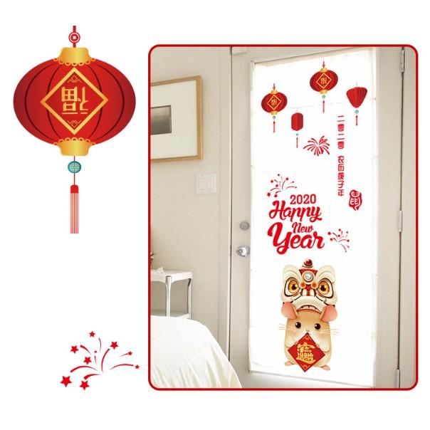 Decal trang trí tường Tết - Chuột cầm Bảng Hỷ chúc xuân