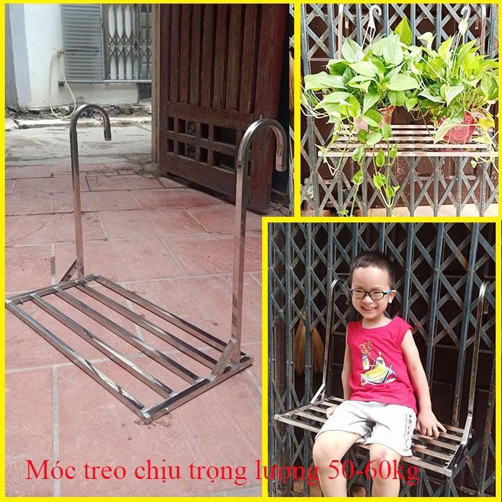 Giá Móc Kệ Treo Chậu Hoa Cây Cảnh Ban Công Inox 103cm - 63cm