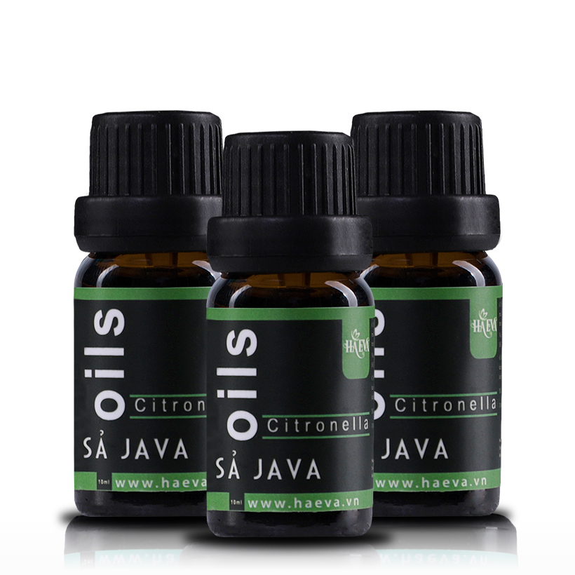 Tinh dầu xua đuổi côn trùng và khử mùi hiệu quả Sả Java premium Haeva 10ml - Hàng nhập khẩu Ấn Độ