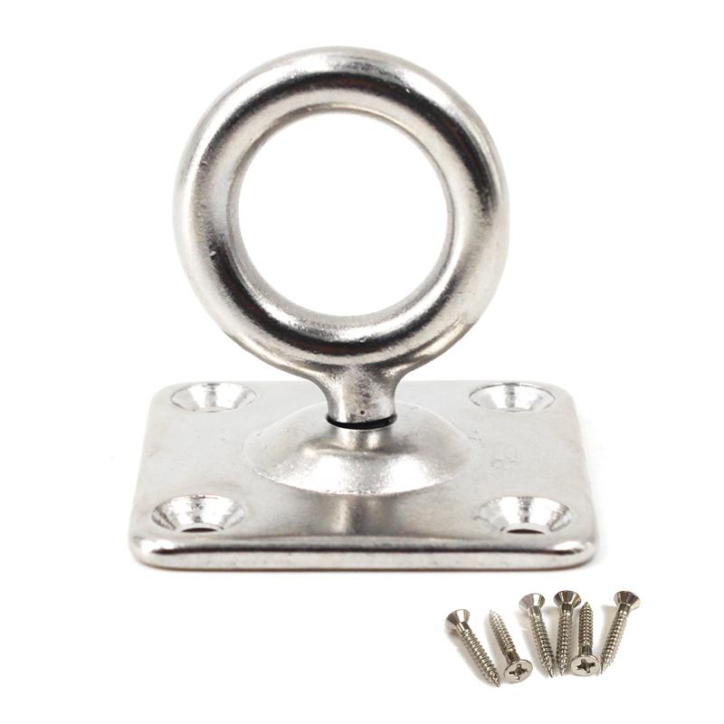 2 Chiếc M6 Xoay Được Trần Móc Thép Không Gỉ 304 Mắt Miếng Lót Tấm Treo Tường Móc Đế Trần/Võng