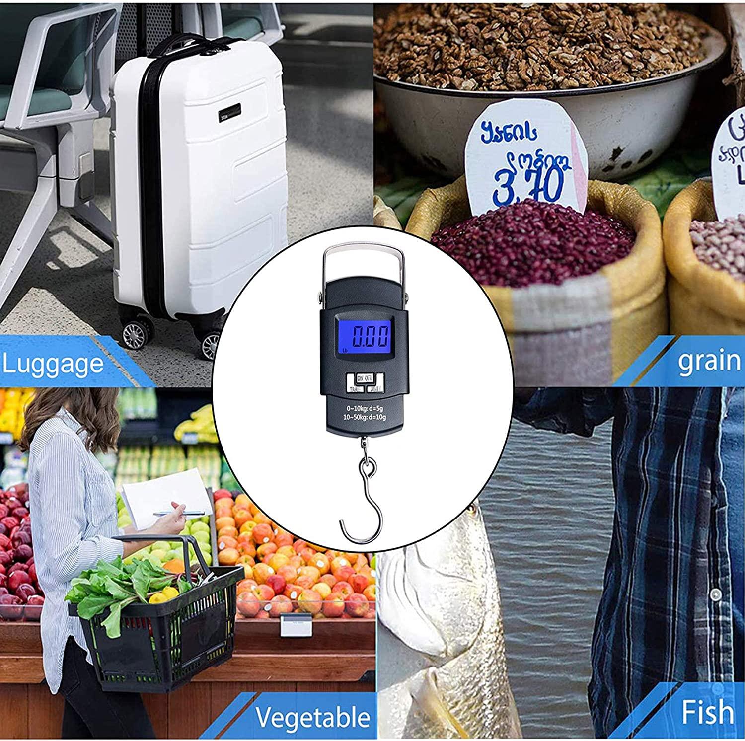 Câu cá điện tử cân bằng, màn hình LCD đánh cá tỷ lệ 55kg Backlit Libre Digital Electronic-USB Sạc có thể sạc lại