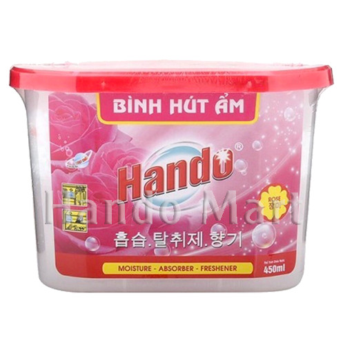 Combo 2 Hộp Hút Ẩm HANDO Khử Mùi Nấm Mốc Hương Hoa Hồng 450ml