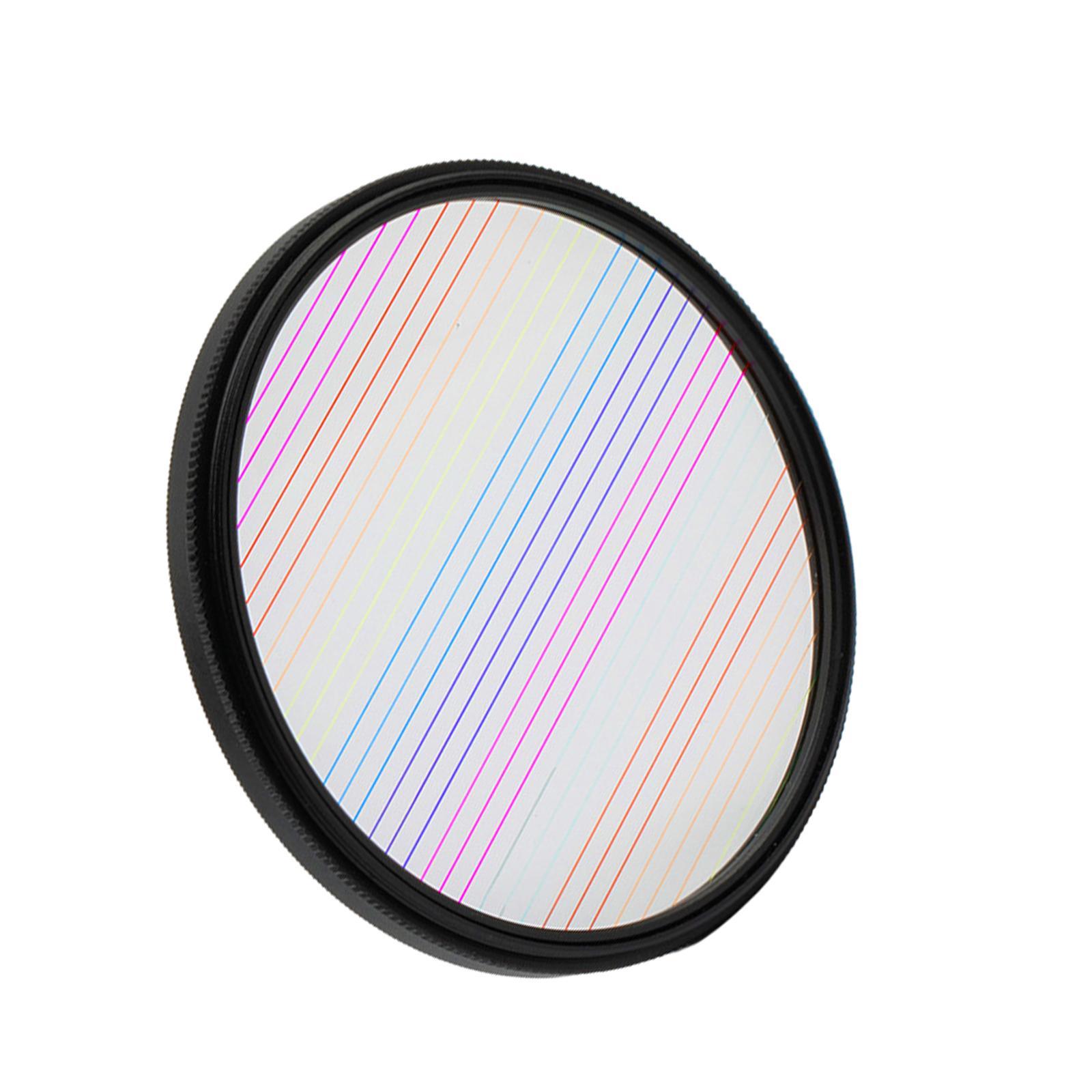 1Pc Streak Filter Anamorphic w/Rotating  for Video 77mm Rainbow Streak
