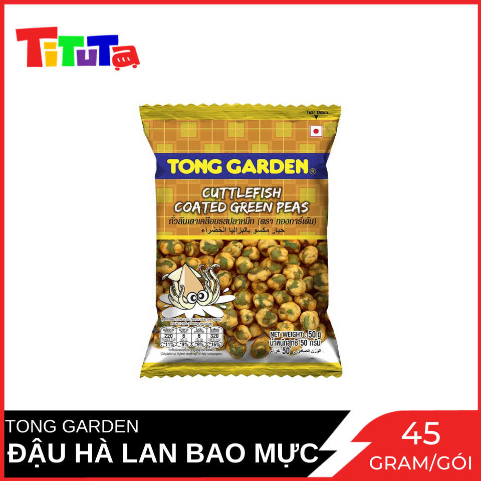 Đậu Hà Lan Tong Garden Vị Bao Mực (CAM) Gói 45 Gram