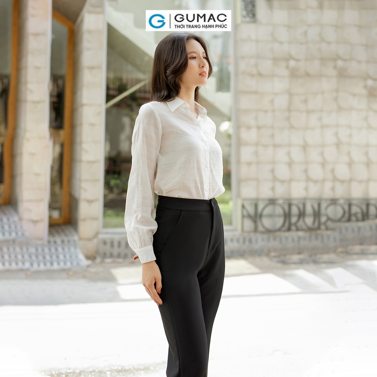 Quần tây nữ ống suông túi xéo tôn dáng công sở thời trang GUMAC QD06047