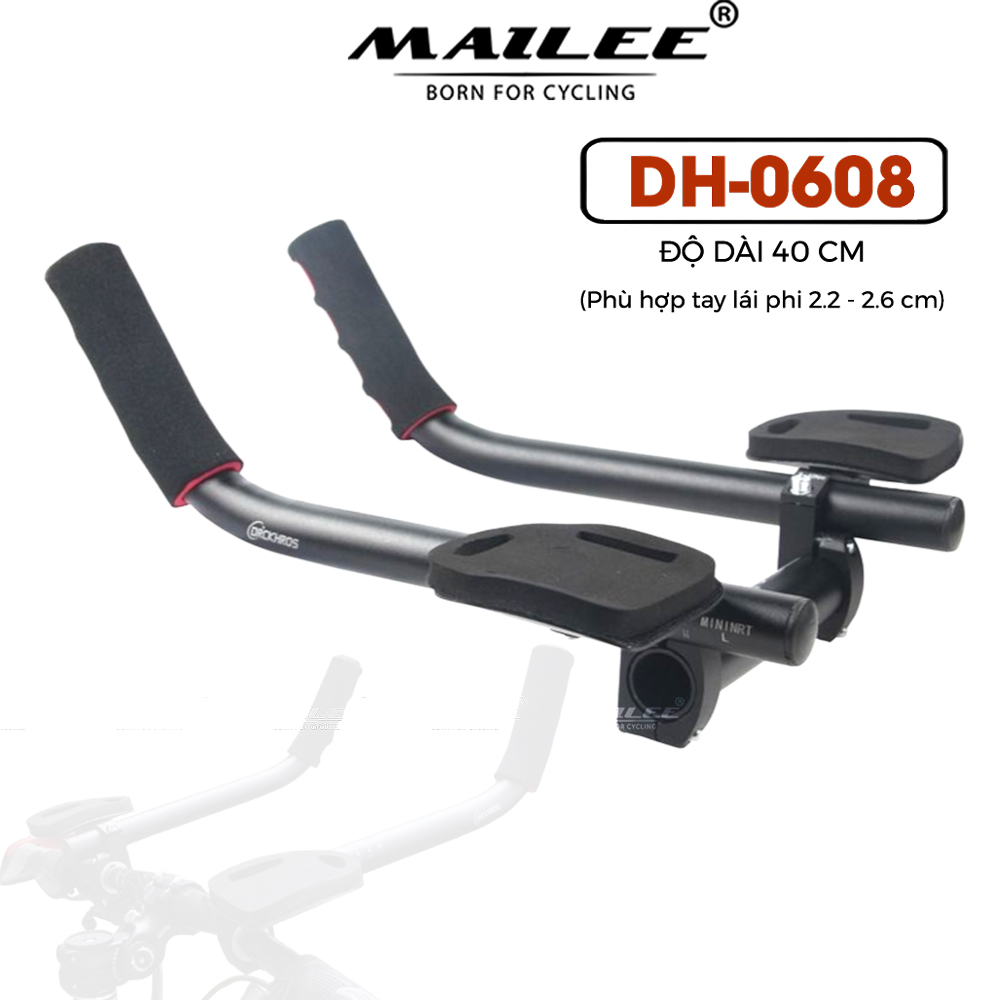 Tay Nắm TT Xe Đạp, Tay nghỉ DH-0608 Hợp Kim Nhôm Đen Nghỉ Tay Địa Hình Đường Trường - Mai Lee