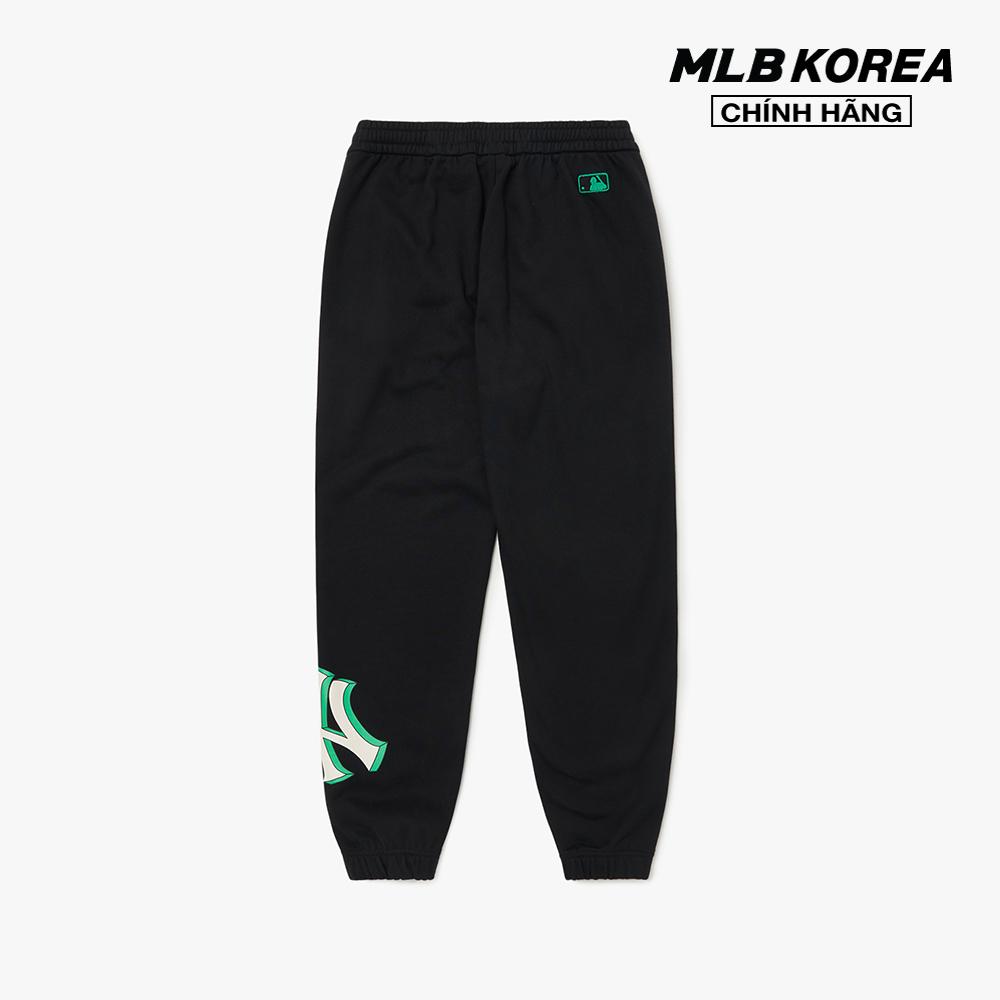 MLB - Quần jogger lưng thun Basic Mega Logo Loose Fit 3APTB0224-50BKS