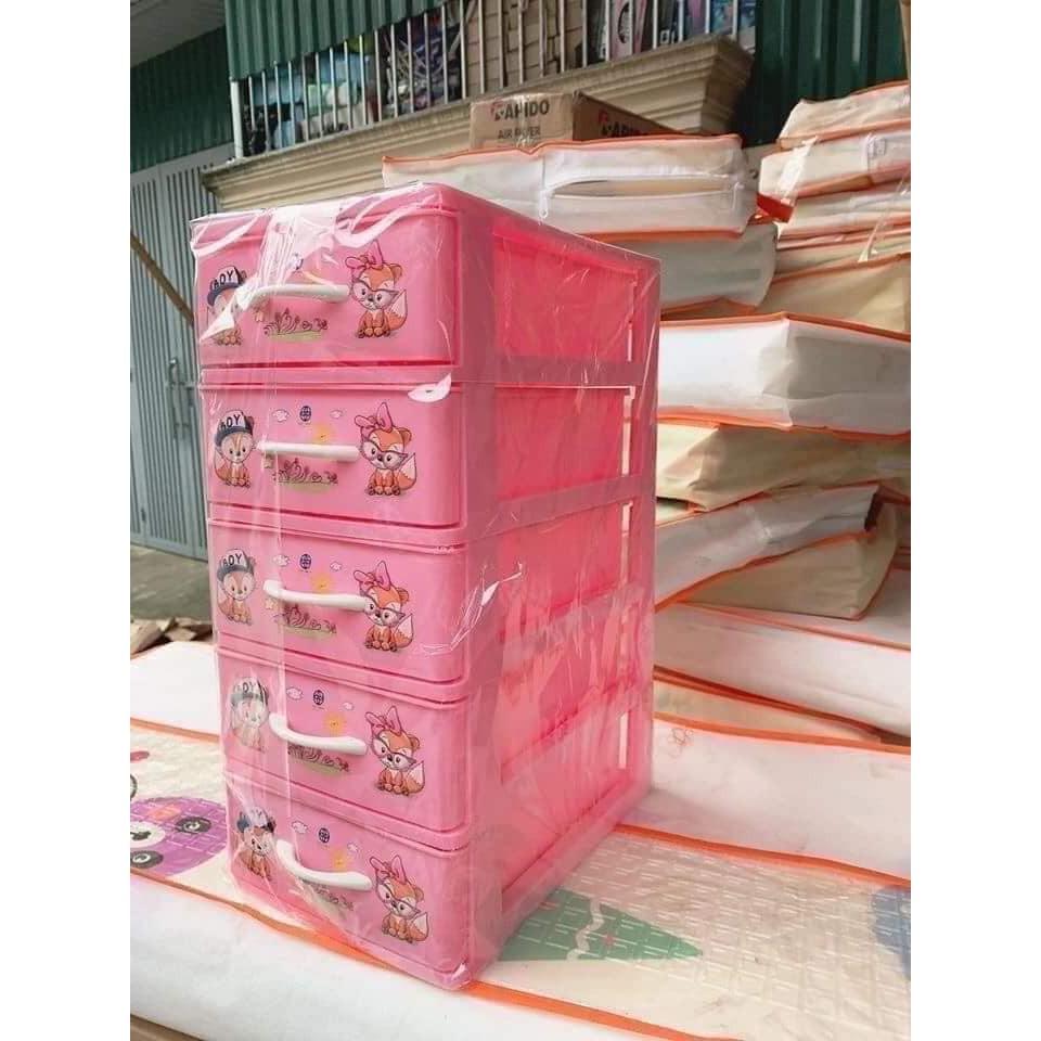 Tủ nhựa mini 5 tầng Tủ Nhựa Mini Để Bàn Việt Nhật Đựng Mỹ Phẩm, Đồ Dùng Đa Năng.