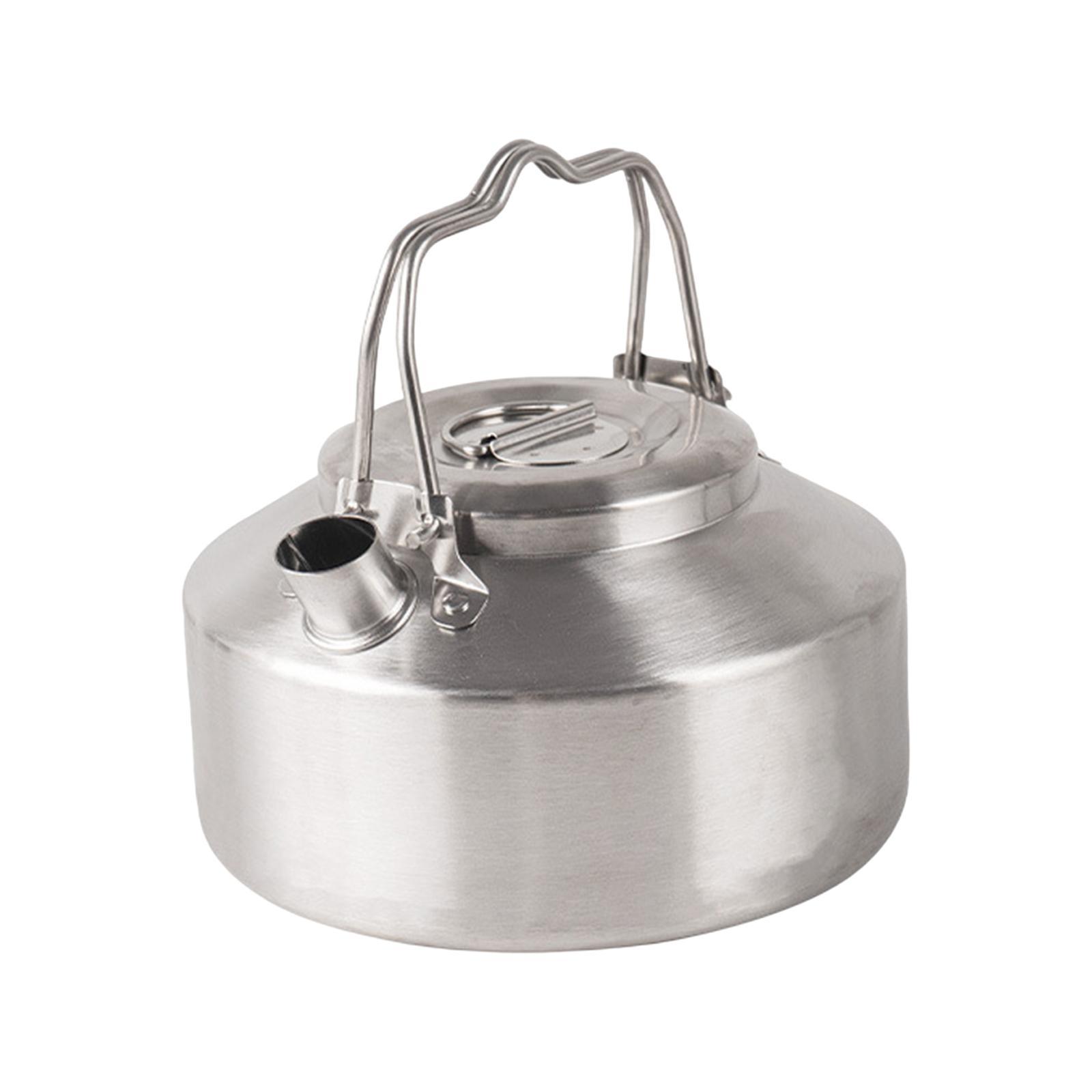 Camping Water Kettle Tea Kettle Small Double Handle for Boiling Water Portable Camp Tea Coffee Pot Water Boiler for Fishing Kitchen Barbecue