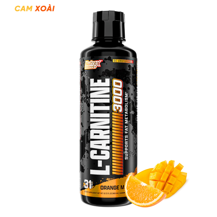Nutrex L-Carnitine 3000 Dạng Lỏng 465ml (31 Lần Dùng) Cải Thiện Vóc Dáng, Đốt Mỡ Thừa Tăng Năng Lượng | Nhập Khẩu Mỹ