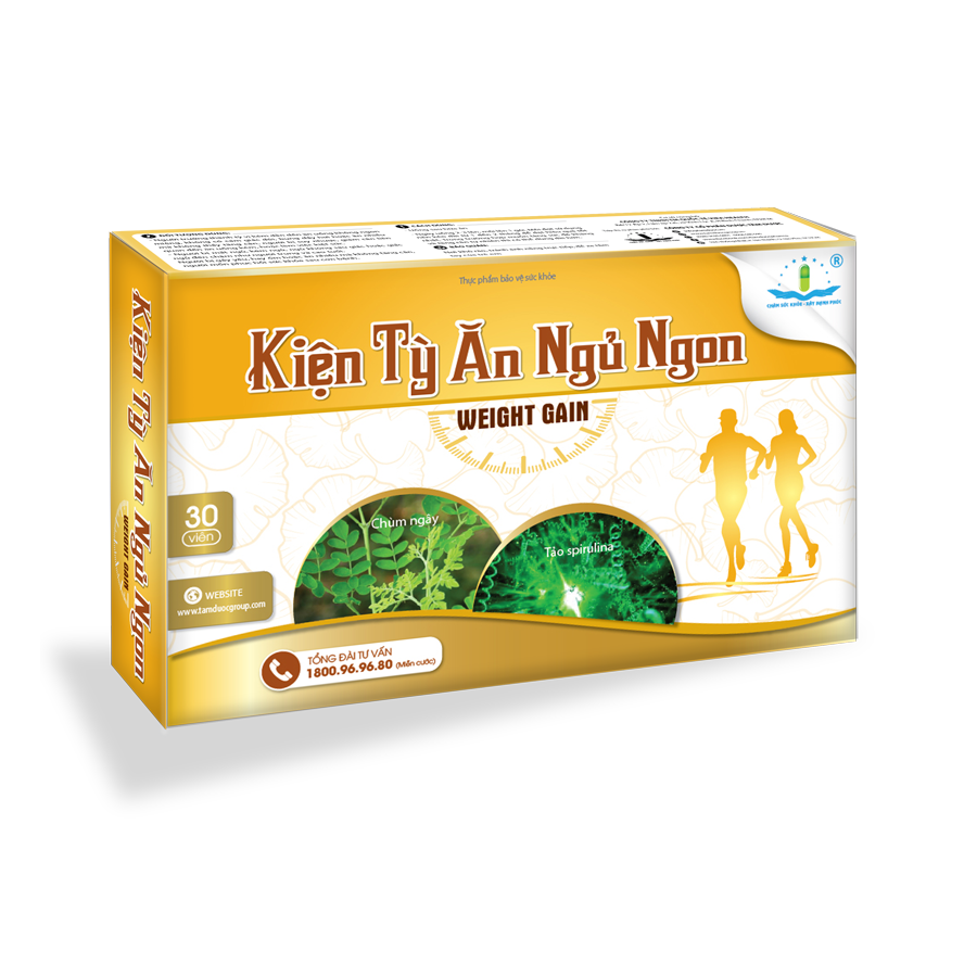 KIỆN TỲ ĂN NGỦ NGON WEIGHT GAIN Bổ Tỳ Dưỡng Vị, Hỗ Trợ Ăn Ngon, Ngủ Ngon, Tăng Cường Tiêu Hóa, Tăng Sức Đề Kháng, Tăng Cân Tự Nhiên
