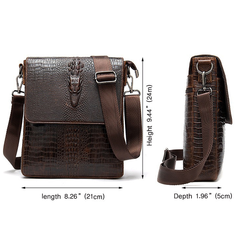 Túi đeo chéo nam DA BÒ THẬT phong cách mới - BEE GEE DCN9369