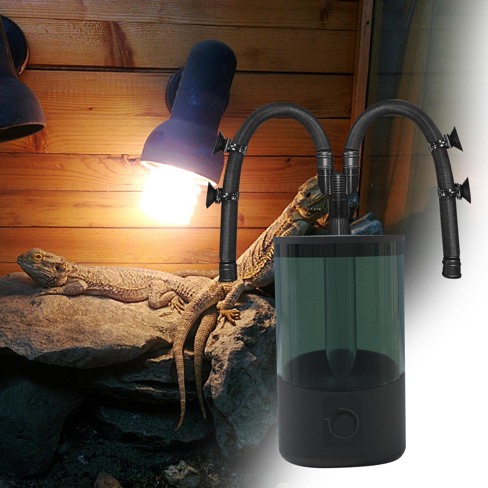 Reptile Terrarium Humidifier with Hose Adjustable Large Capacity Vivarium Mute Sprayer Water Tank for Amphibians Chameleon Pet Supplies