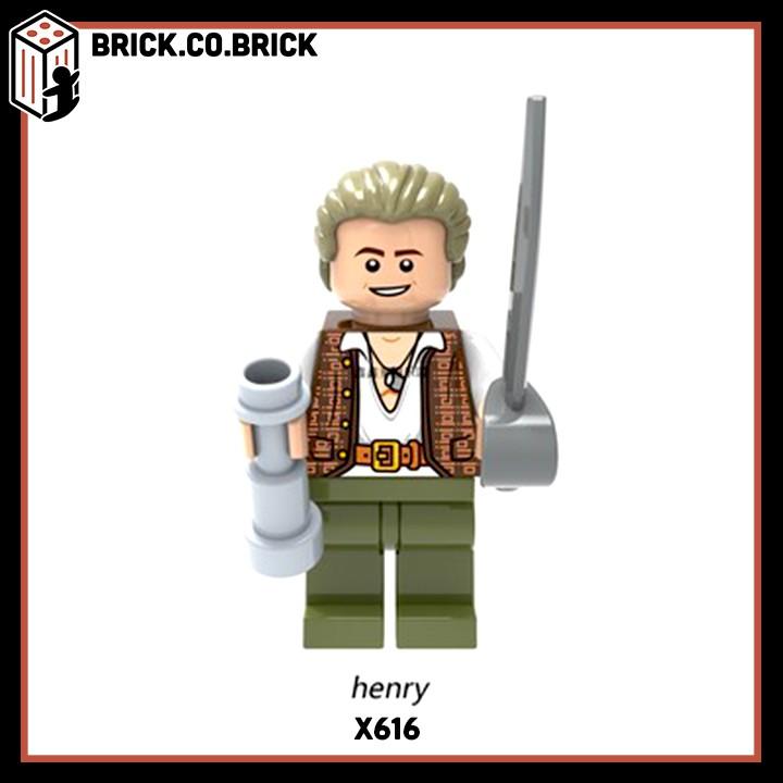 Xếp hình Lắp ráp minifig Nhân vật trong Phim Cướp biển vùng Caribe Jack SparrowCarina Salazar X0160